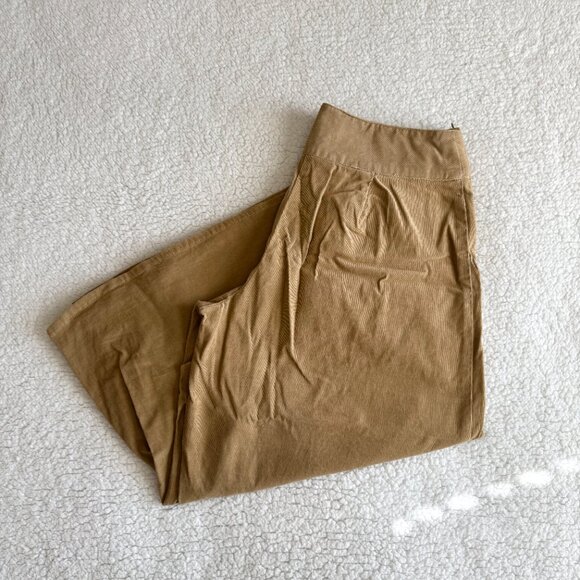 Vintage Tan Corduroy Cropped Flare Pants - Picture 4 of 11